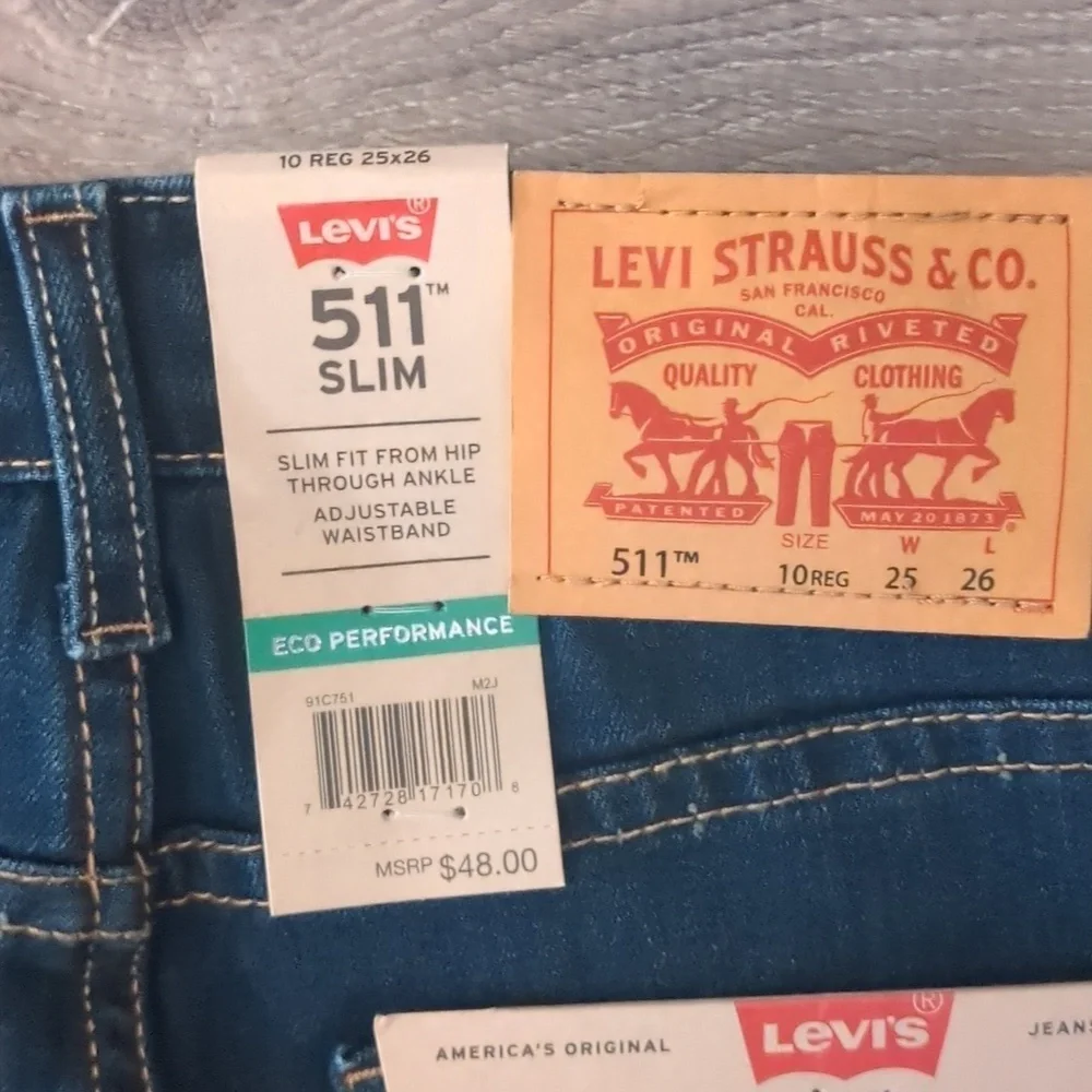 Levi's 511 slim eco performance jeans size 10 - Picture 7 of 11